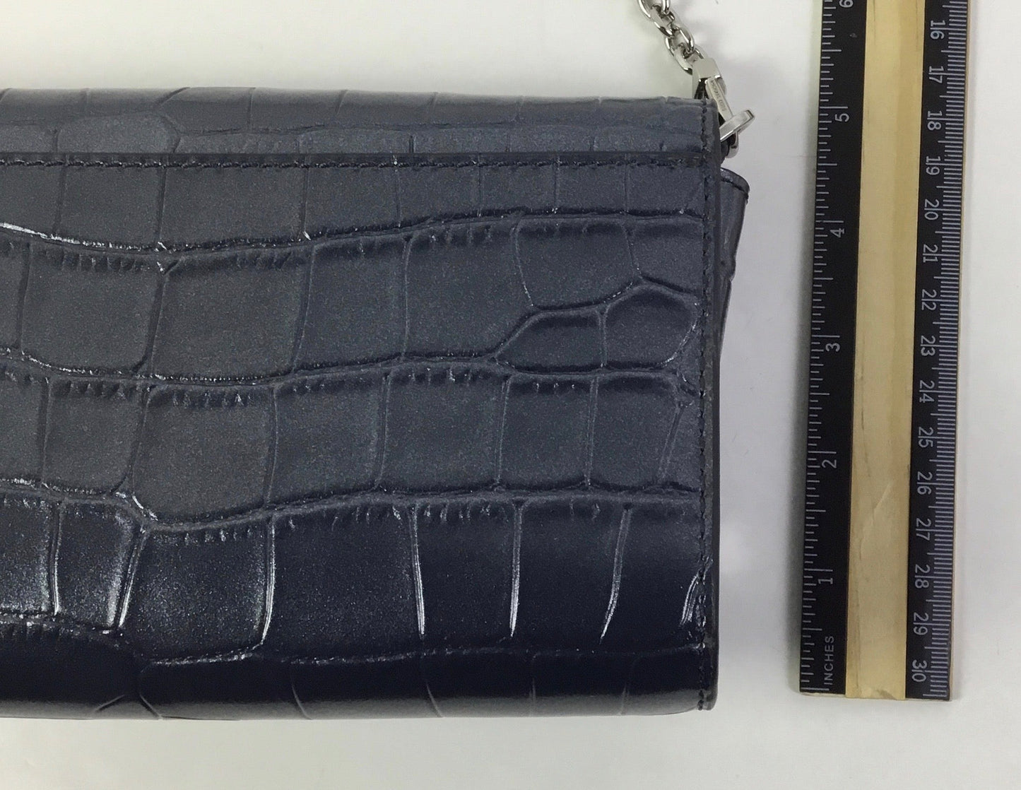 Clutch Designer By Michael Kors In Blue, Size:Small