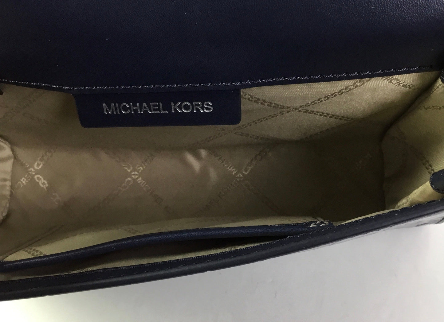Clutch Designer By Michael Kors In Blue, Size:Small
