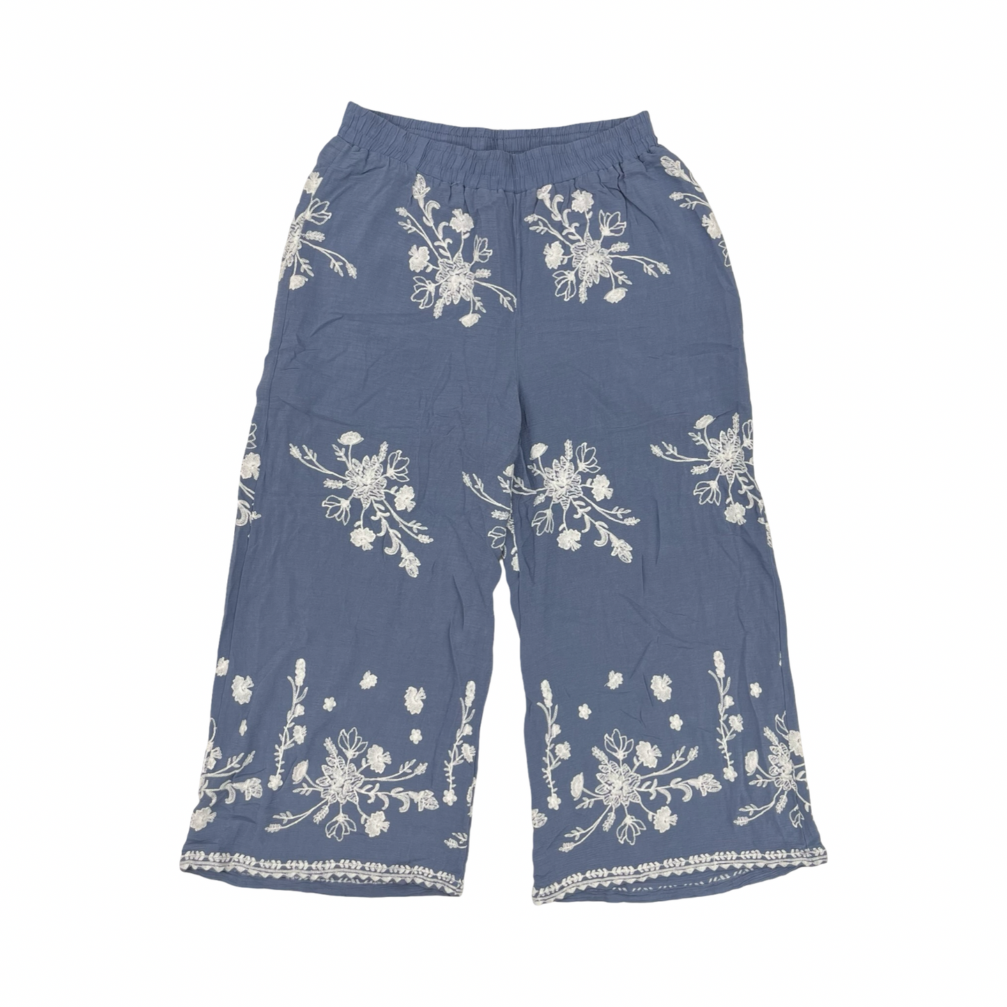 Pants Wide Leg By Clothes Mentor In Blue & White, Size:3X