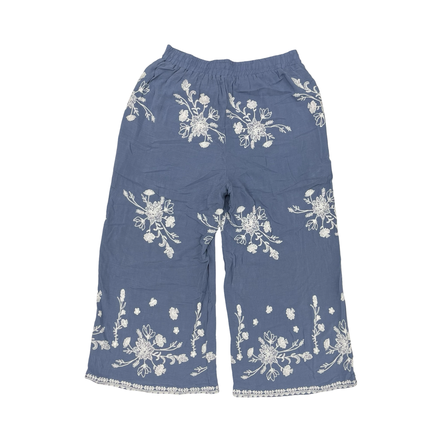 Pants Wide Leg By Clothes Mentor In Blue & White, Size:3X