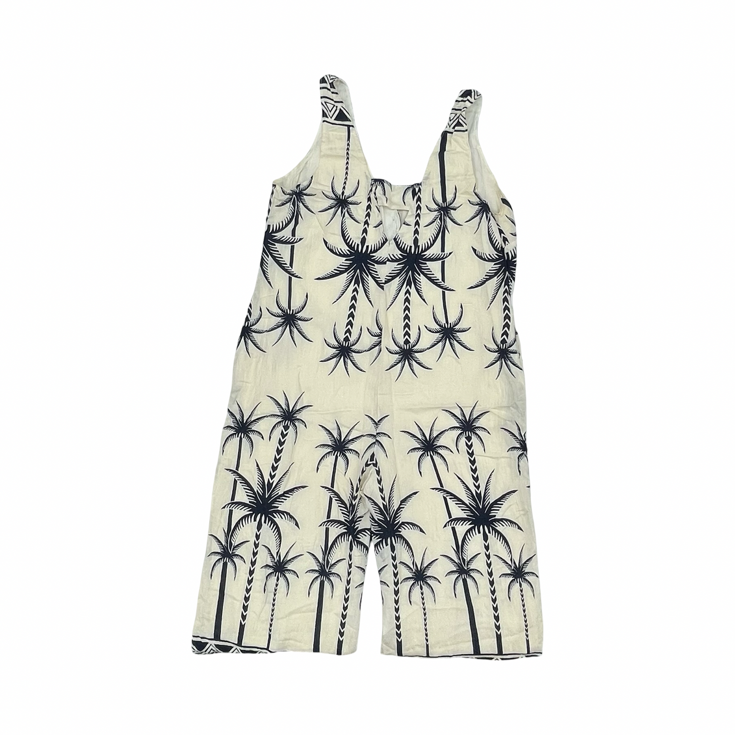 Jumpsuit By Fashion Nova In Blue & Cream, Size:1X