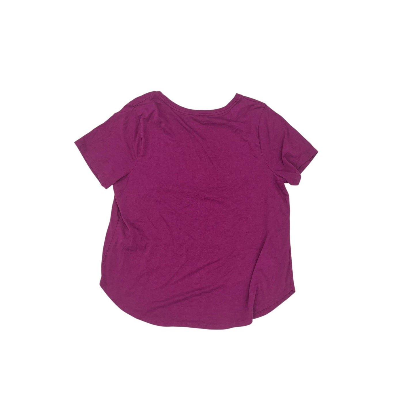 Top Ss Basic By Ava & Viv In Purple, Size:1X