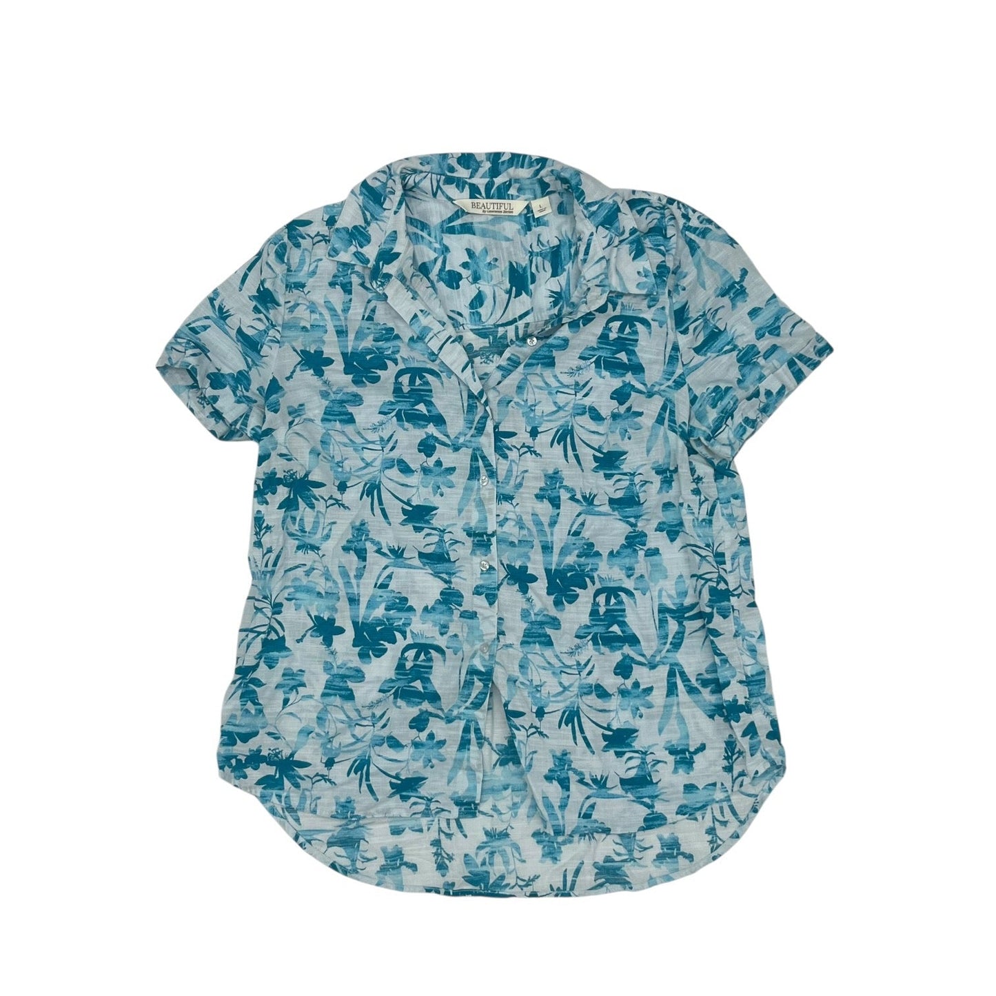 Blouse Ss By Clothes Mentor In Blue, Size:L