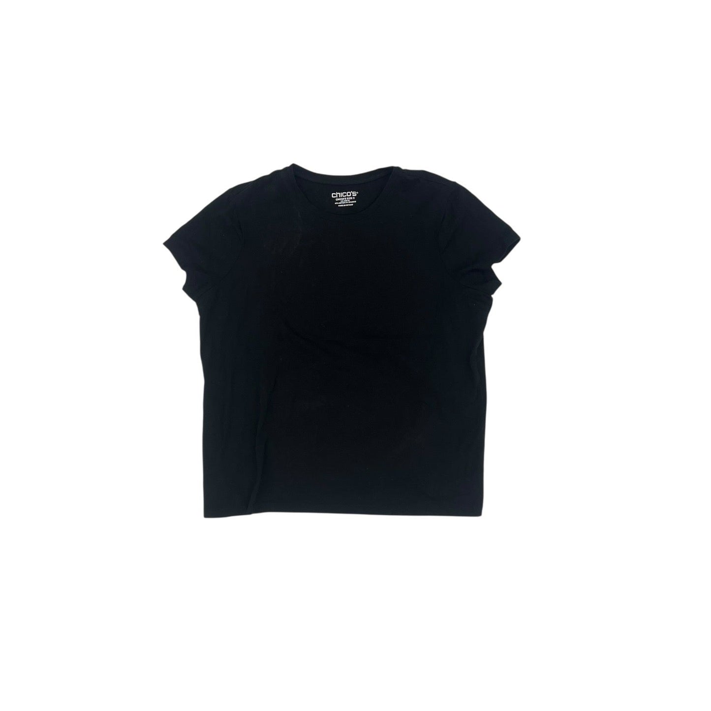 Top Ss Basic By Chicos In Black, Size:Xl