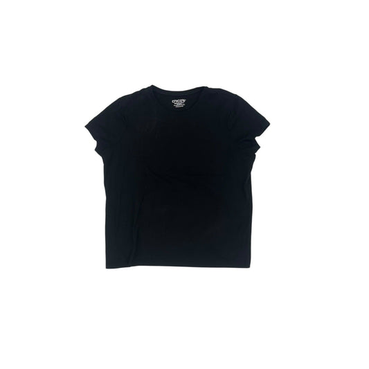 Top Ss Basic By Chicos In Black, Size:Xl