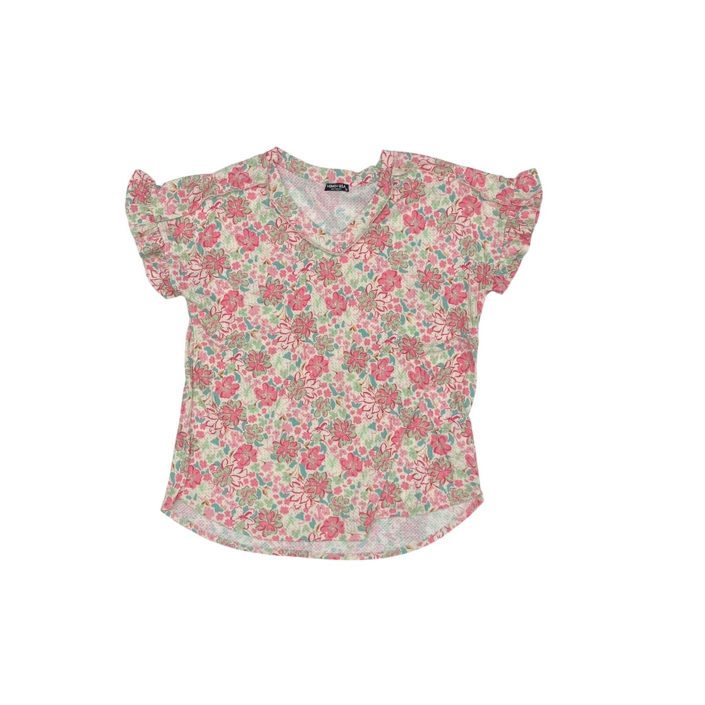 Top Ss By Heimish Usa In Cream & Pink, Size:1X