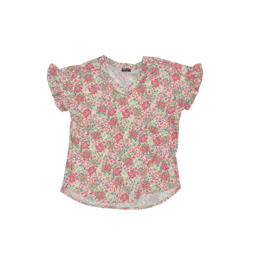 Top Ss By Heimish Usa In Cream & Pink, Size:1X