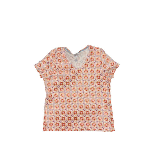 Top Ss By Croft And Barrow In Orange & White, Size:Xl