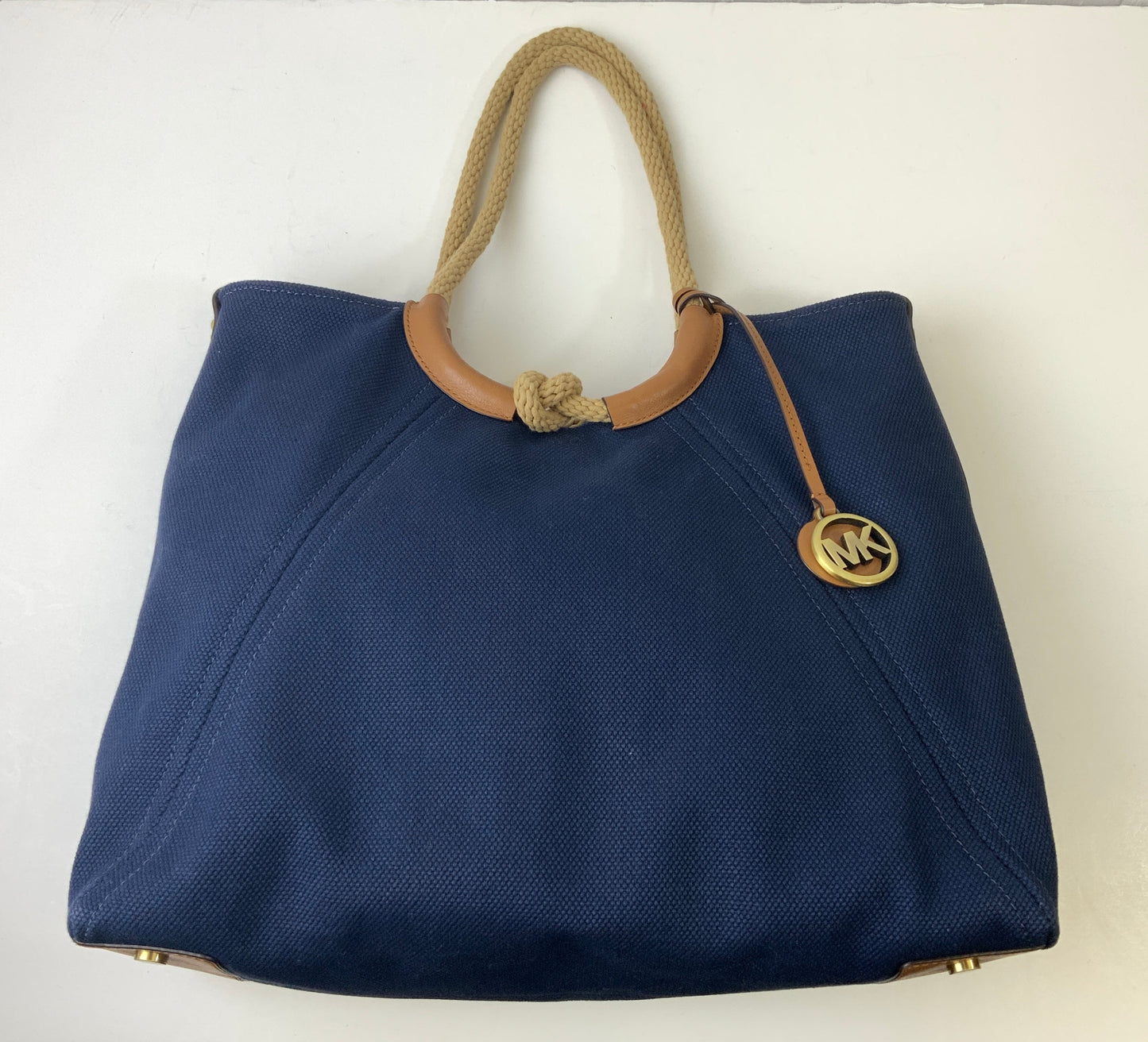 Handbag Designer By Michael Kors In Navy, Size:Large