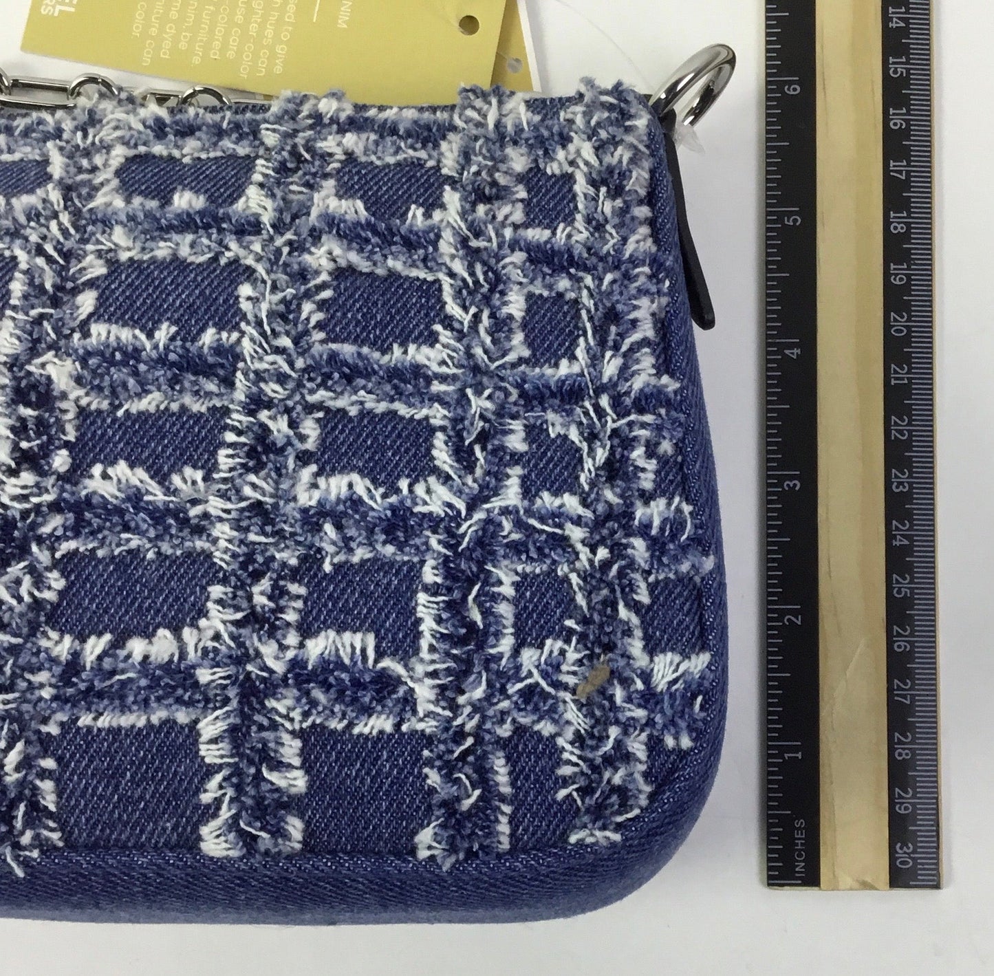 Handbag Designer By Michael Kors In Blue Denim, Size:Small
