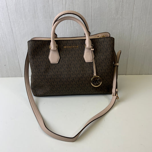 Handbag Designer By Michael Kors In Brown & Pink, Size:Large