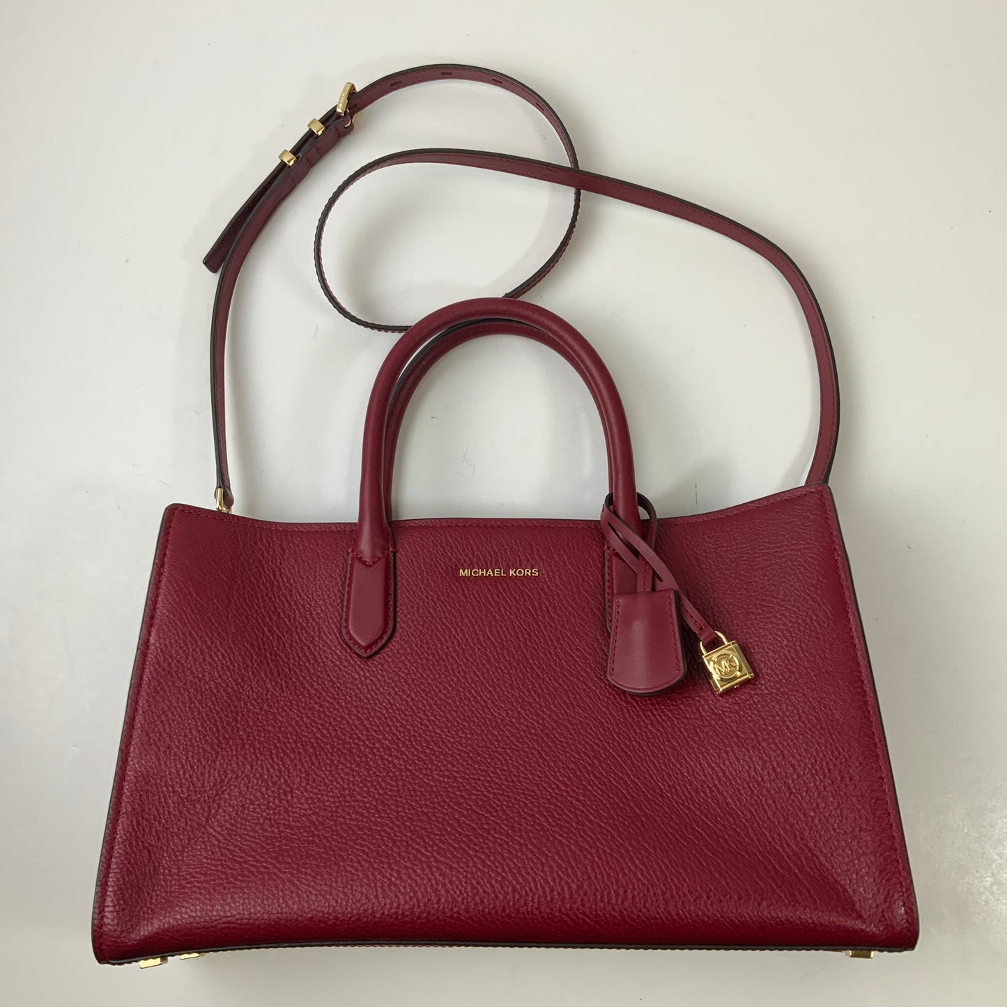 Handbag Designer By Michael Kors In Red, Size:Medium