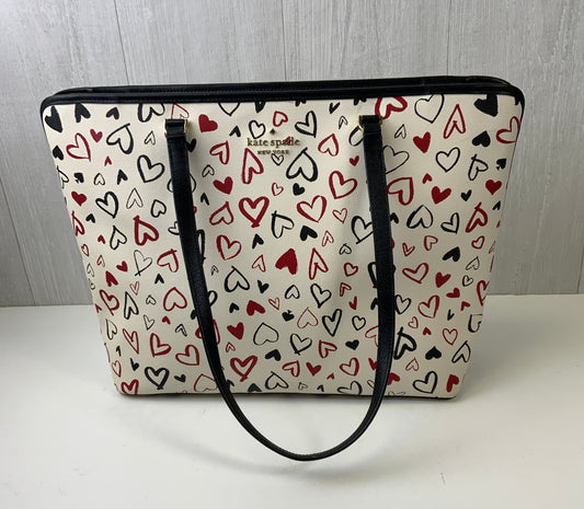 Handbag Designer By Kate Spade In Black & Cream, Size:Large