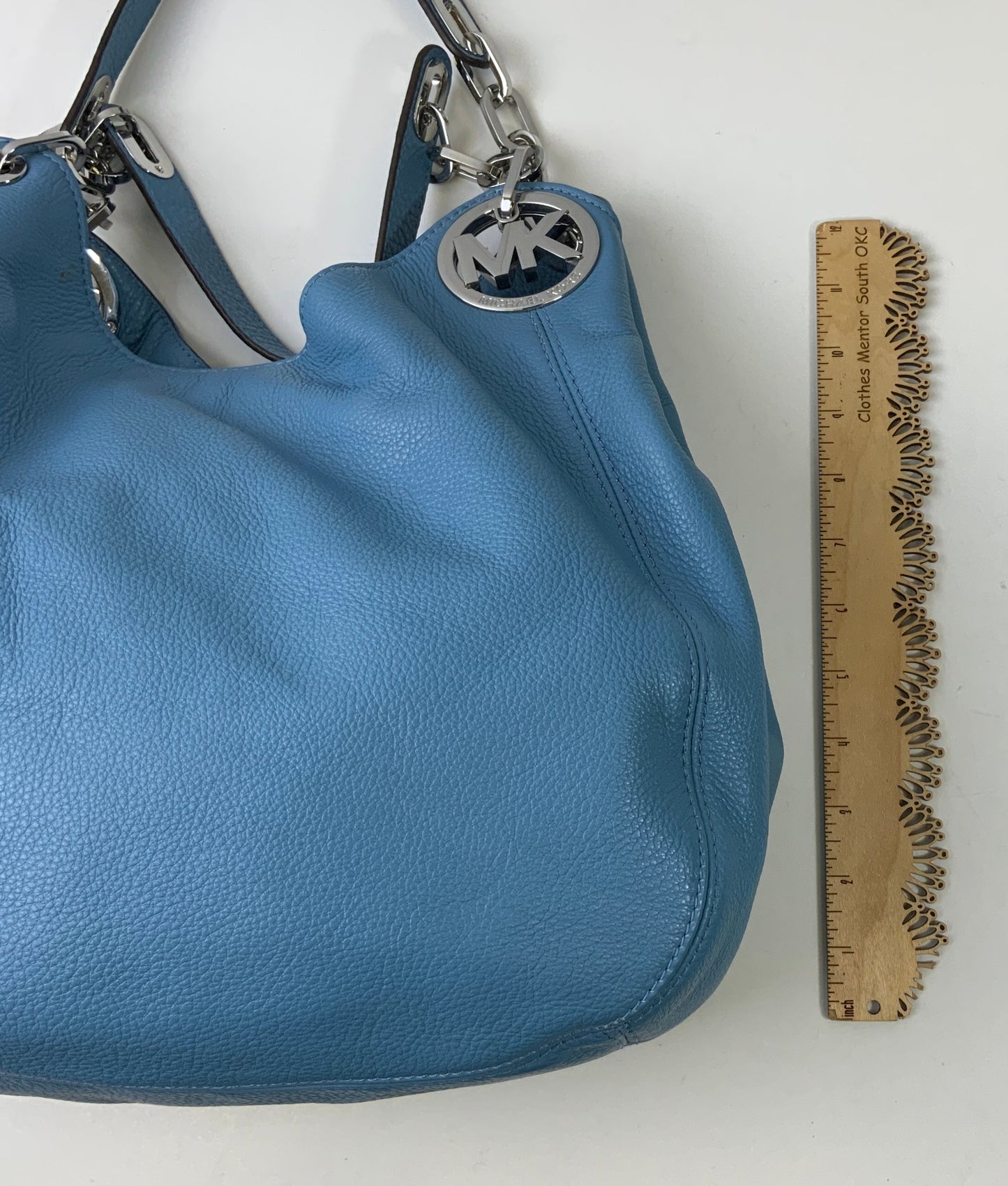 Handbag Designer By Michael Kors In Blue, Size:Medium