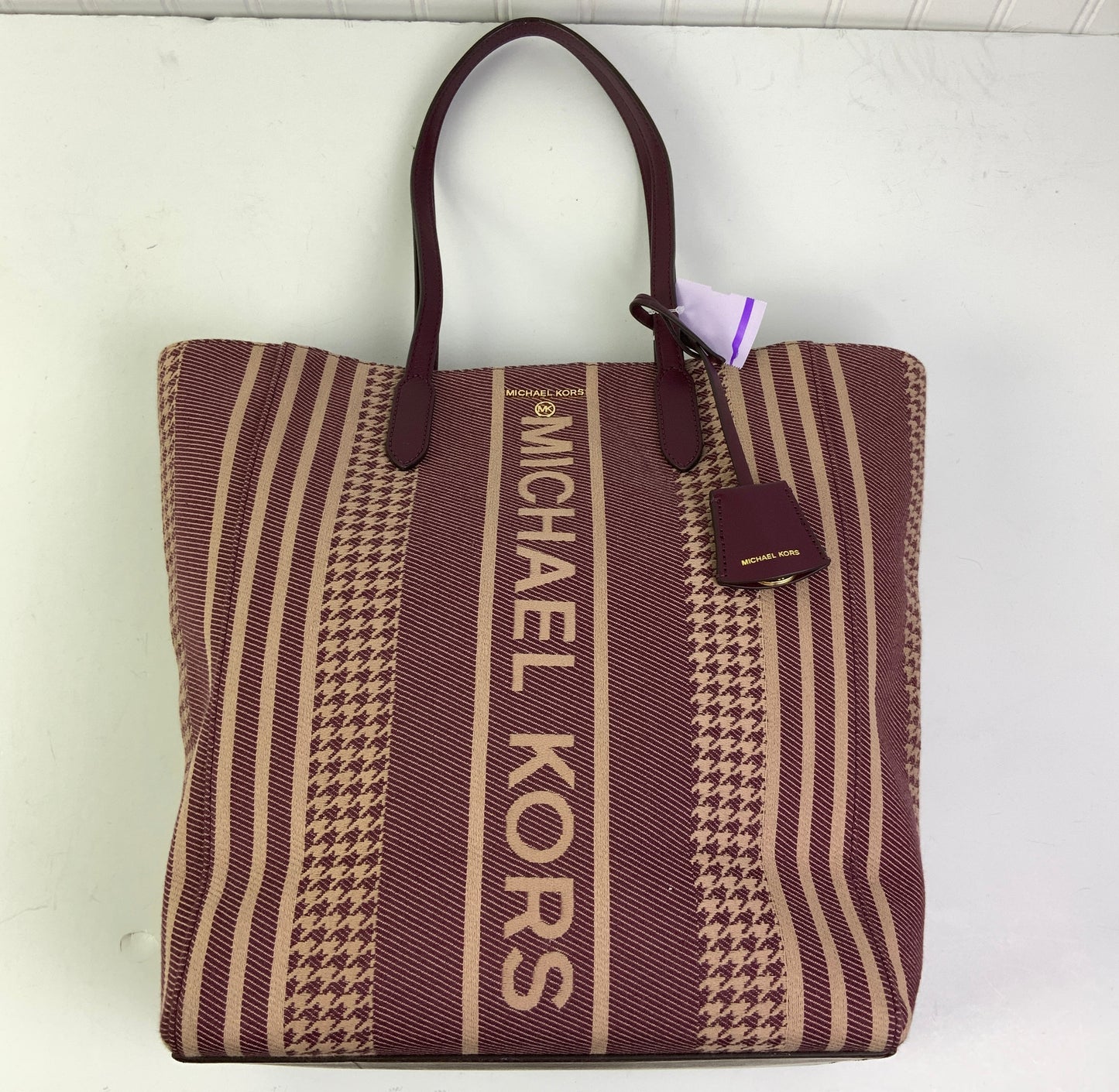 Handbag Designer By Michael Kors In Maroon, Size:Large