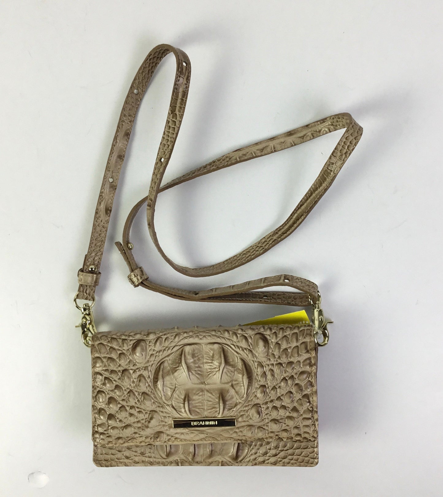 Crossbody Designer By Brahmin In Tan, Size:Small