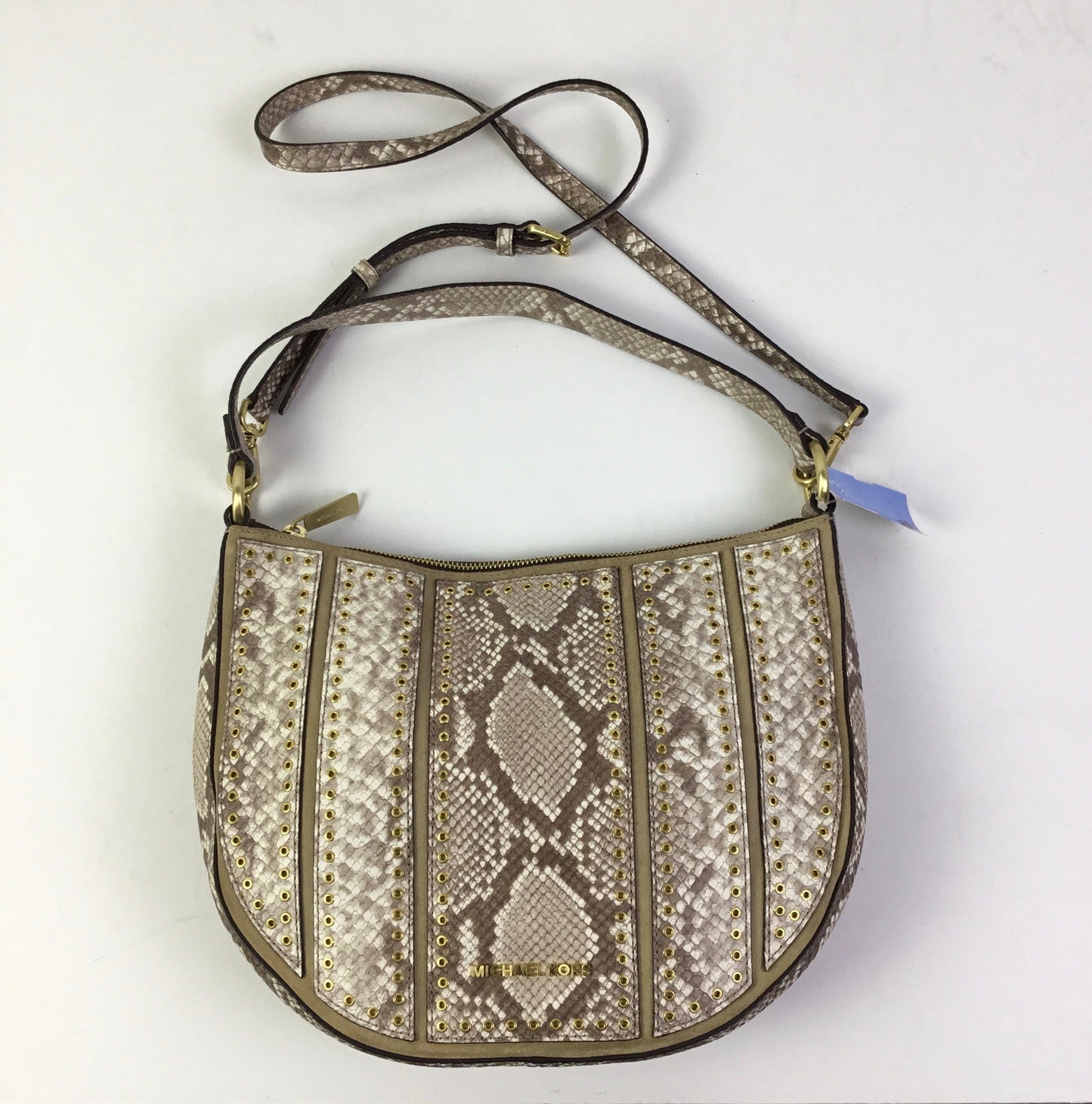 Handbag Designer By Michael Kors In Snakeskin Print, Size:Small