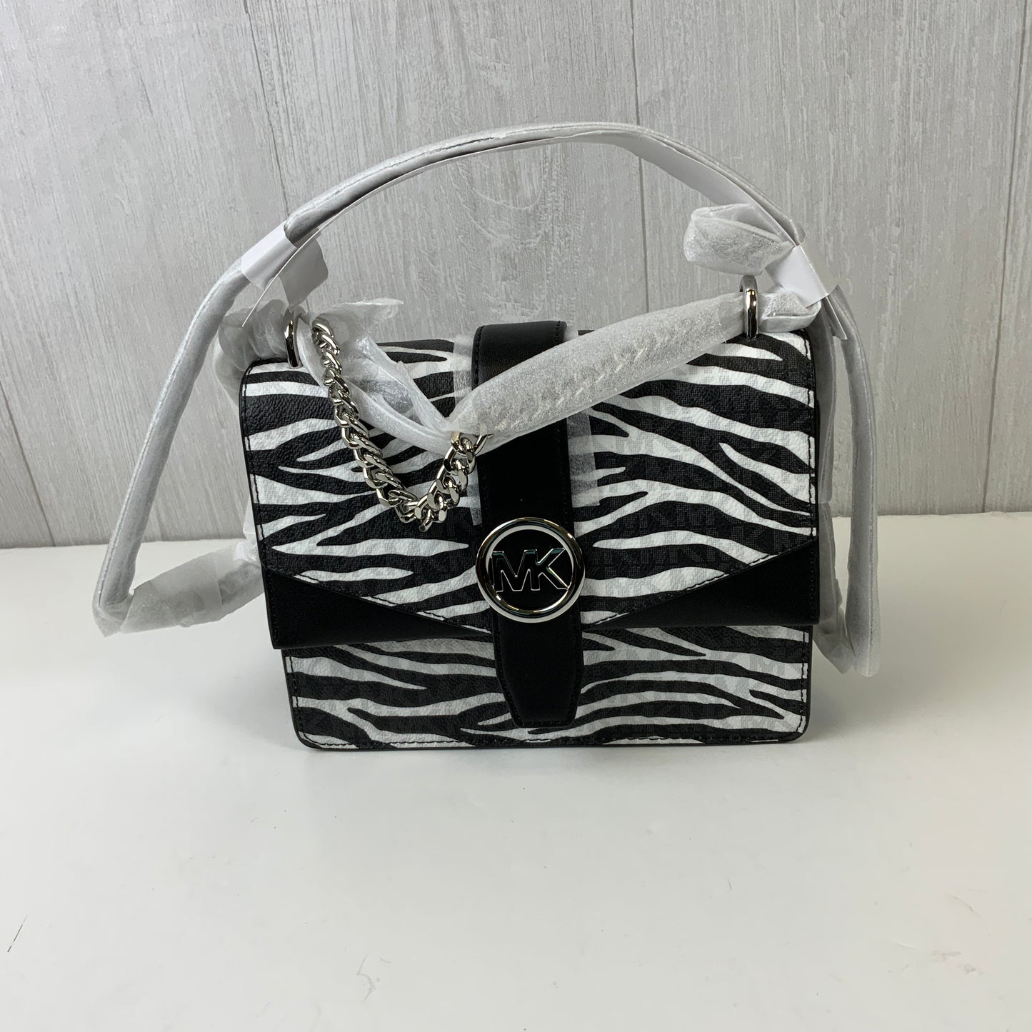 Crossbody Designer By Michael Kors In Zebra Print, Size:Small