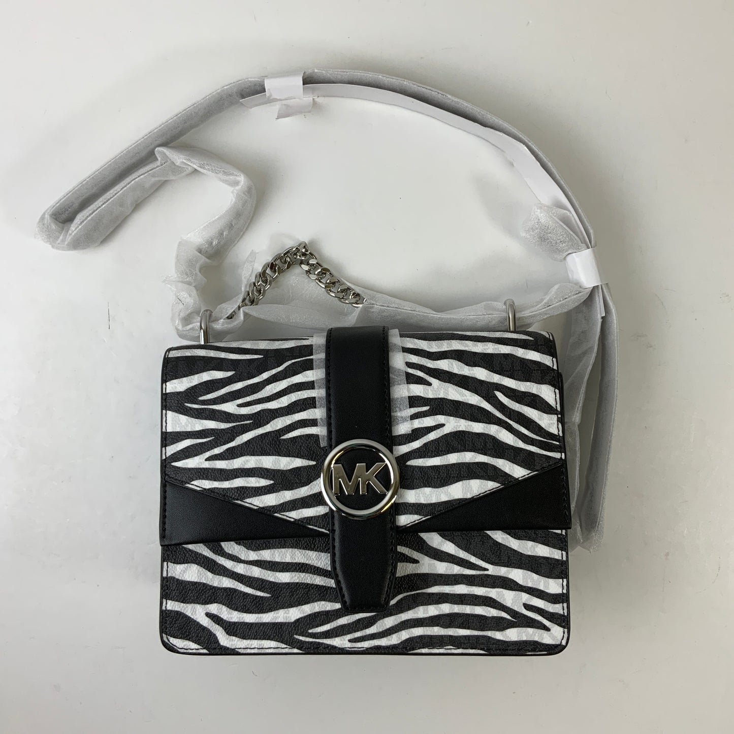 Crossbody Designer By Michael Kors In Zebra Print, Size:Small