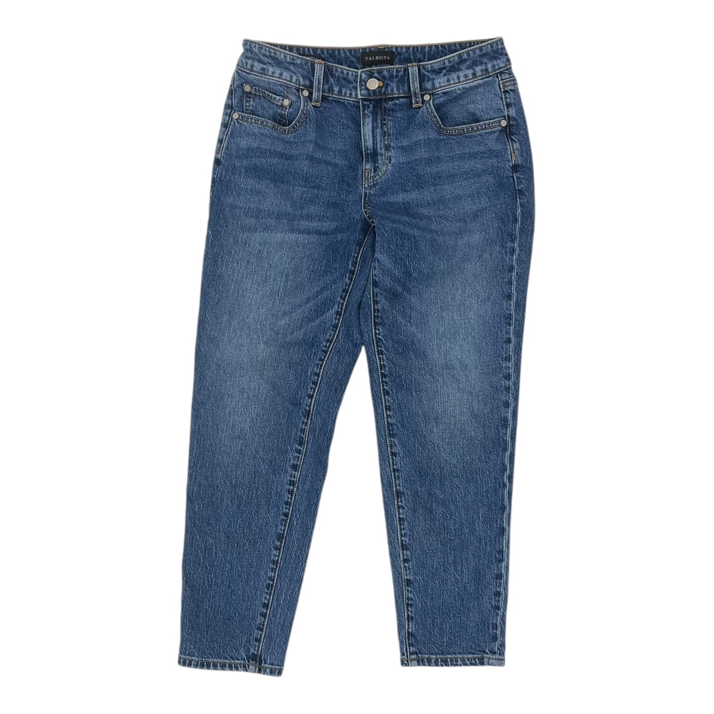 Jeans Straight By Talbots In Blue Denim, Size:2P