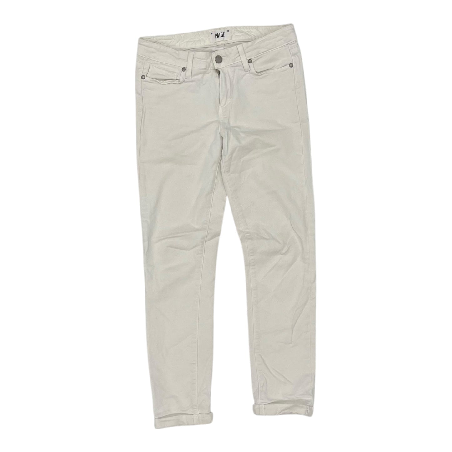 Jeans Skinny By Paige In White Denim, Size:4
