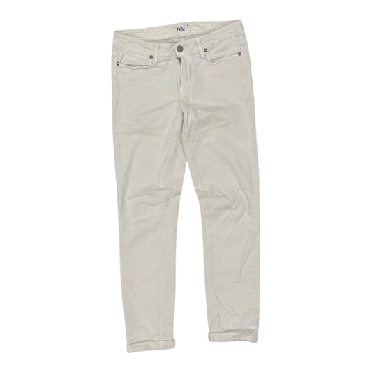 Jeans Skinny By Paige In White Denim, Size:4