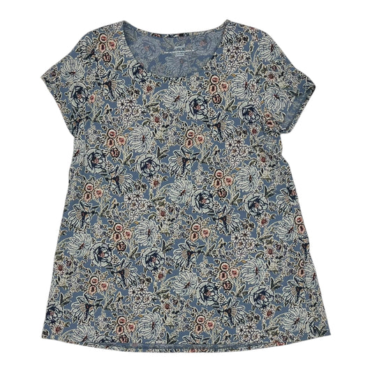 Blouse 3/4 Sleeve By Tommy Hilfiger In Blue & Orange, Size:2X