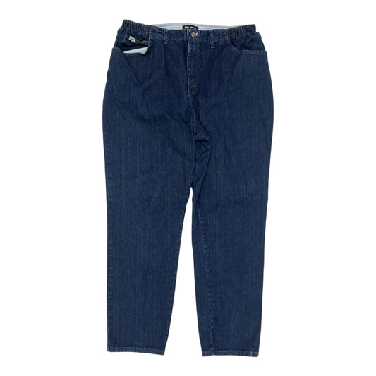 Jeans Straight By Lee In Blue Denim, Size:22