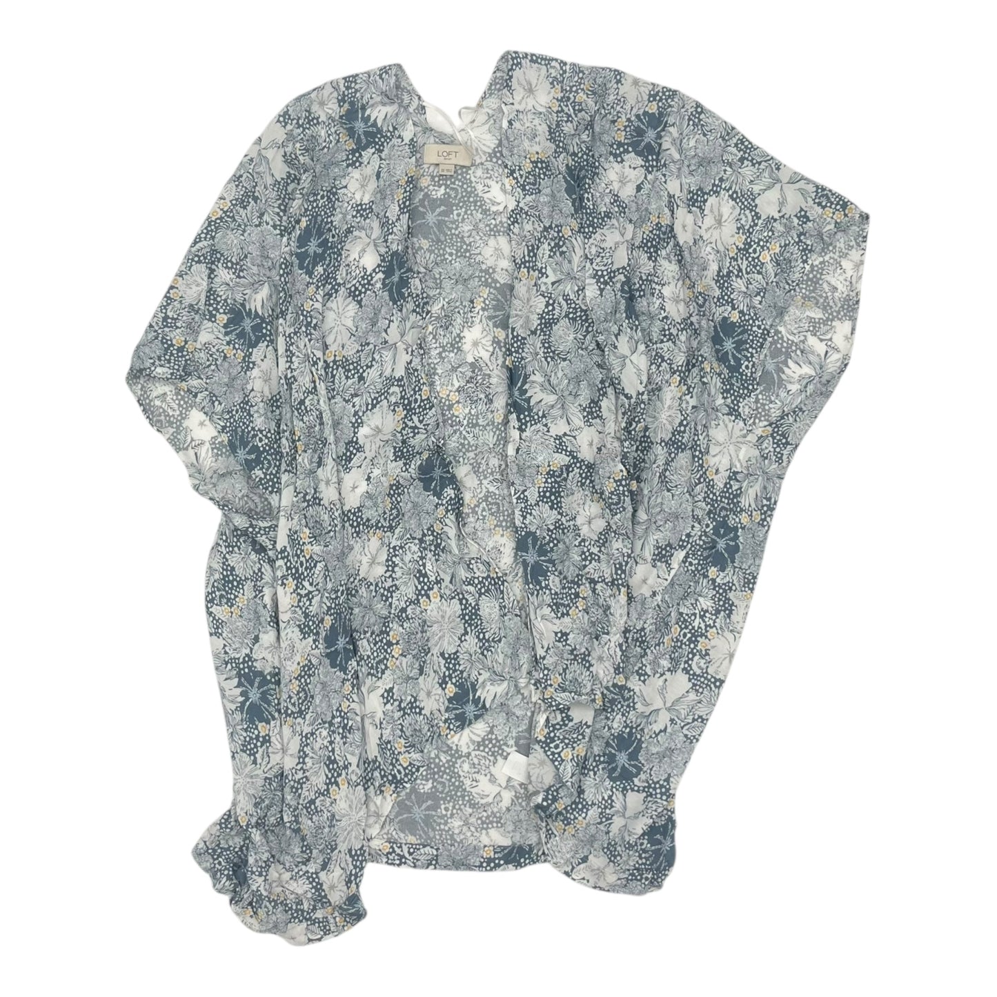 Shawl By Loft In Blue & White, Size:Osfm