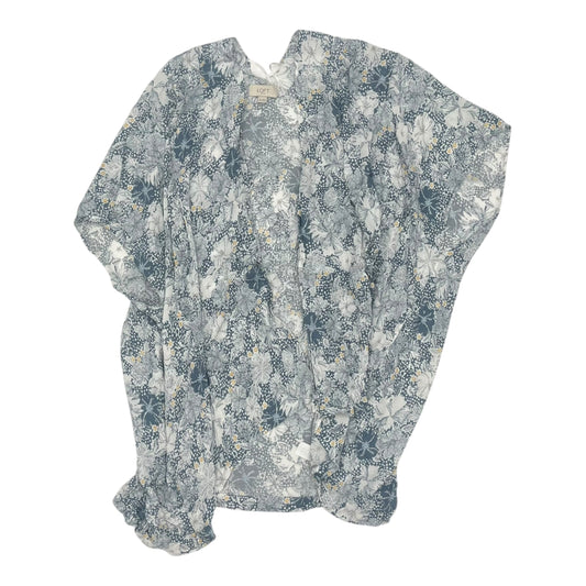Shawl By Loft In Blue & White, Size:Osfm