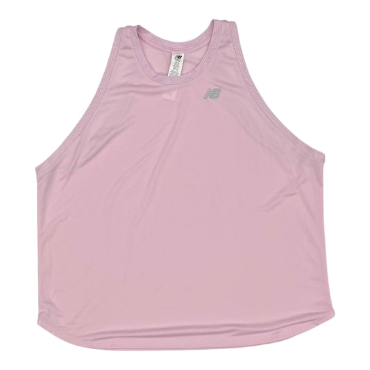 Athletic Tank Top By New Balance In Pink, Size:2X