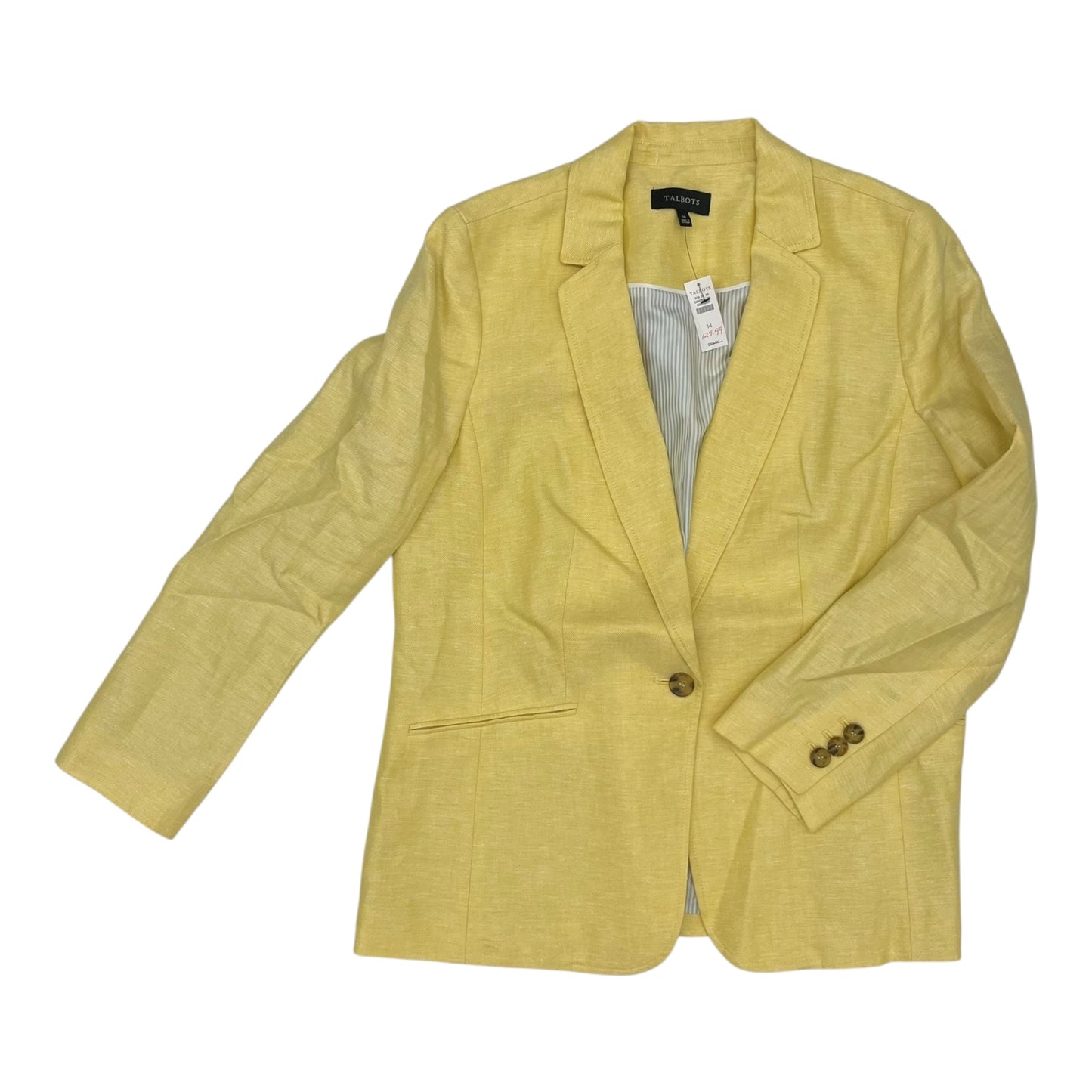 Blazer By Talbots In Yellow, Size:L