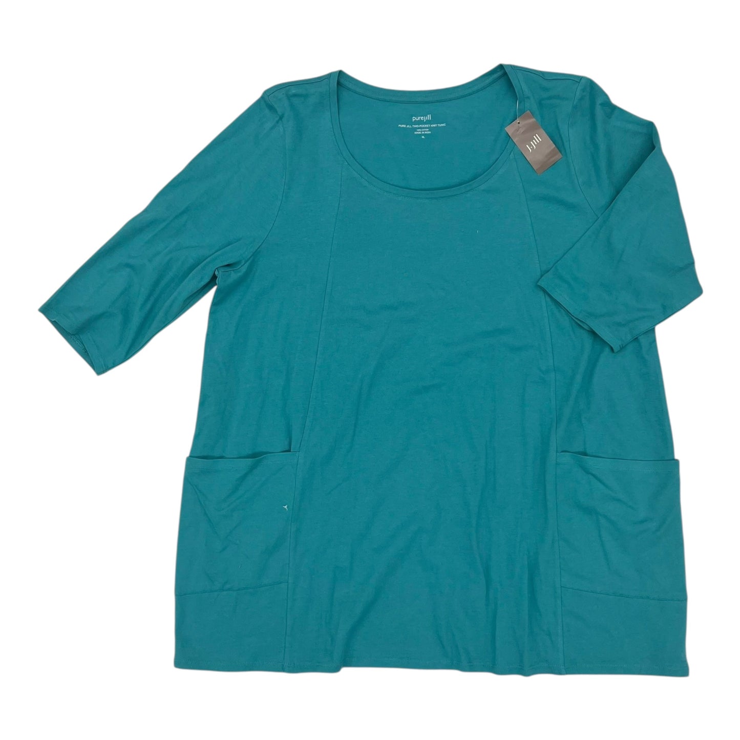 Top 3/4 Sleeve Basic By Pure Jill In Blue, Size:Xl