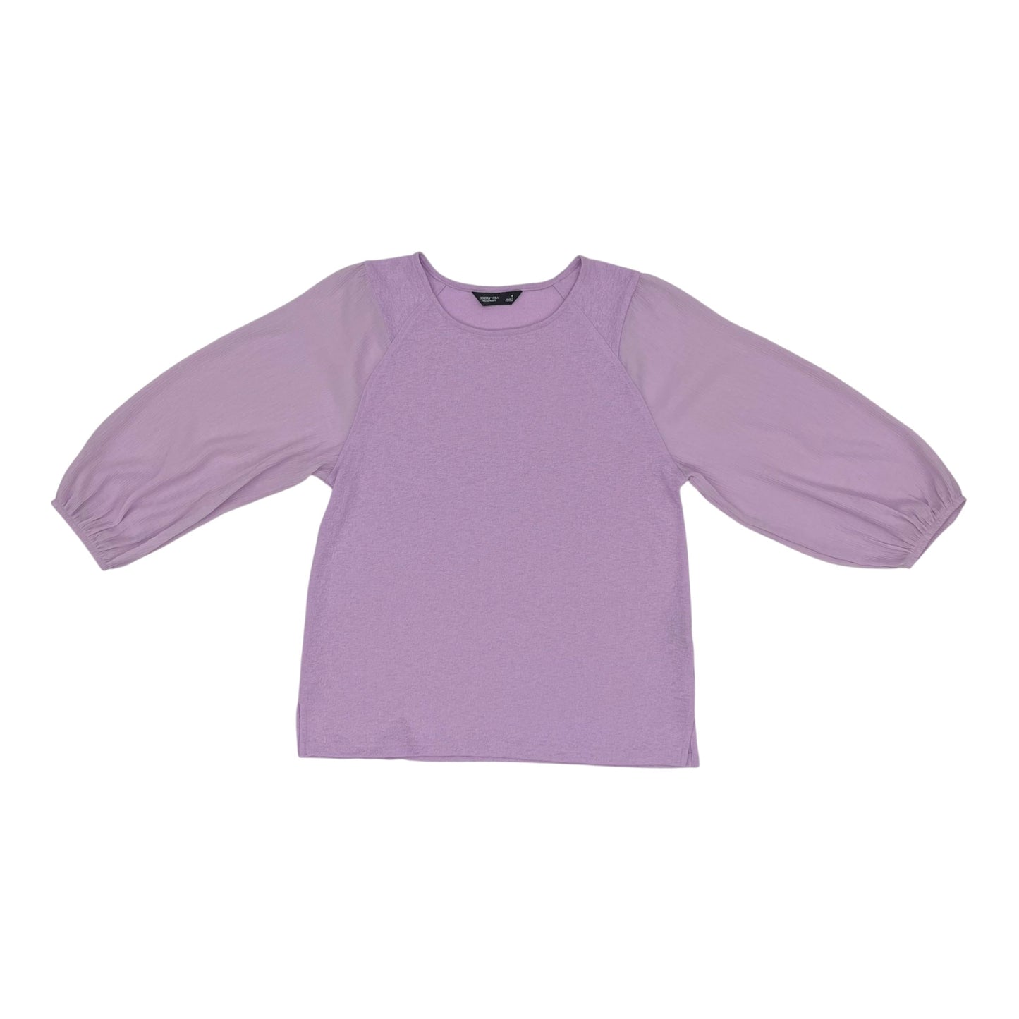 TOP LS by SIMPLY VERA in PURPLE, Size:M