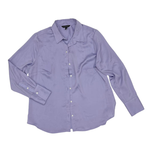 Blouse Ls By Banana Republic In Purple, Size:L