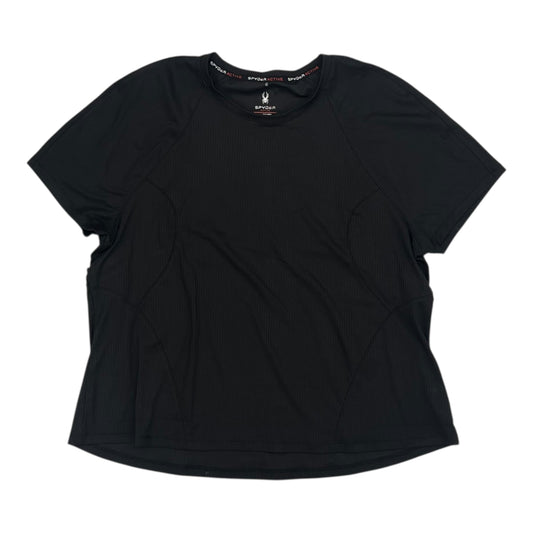 Athletic Top Ss By Spyder In Black, Size:Xxl