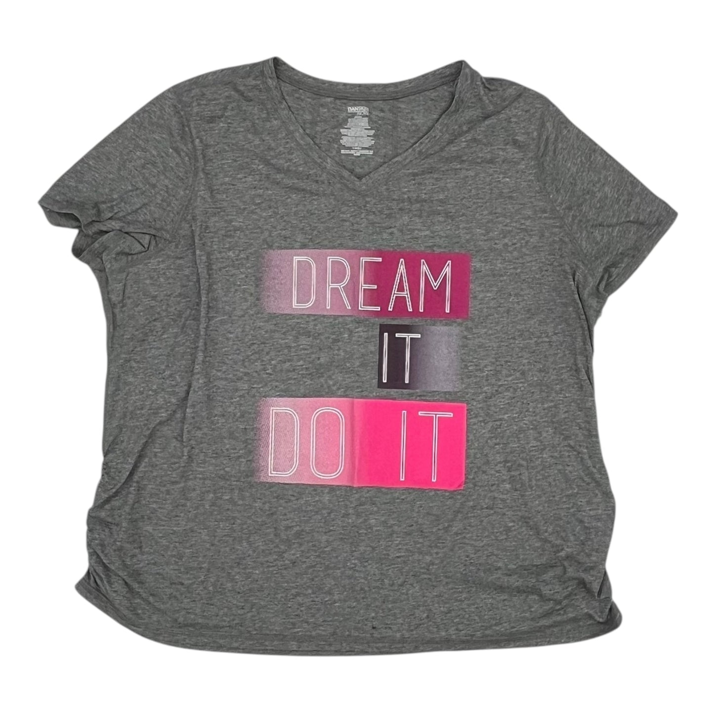 Athletic Top Ss By Danskin Now In Grey, Size:3X