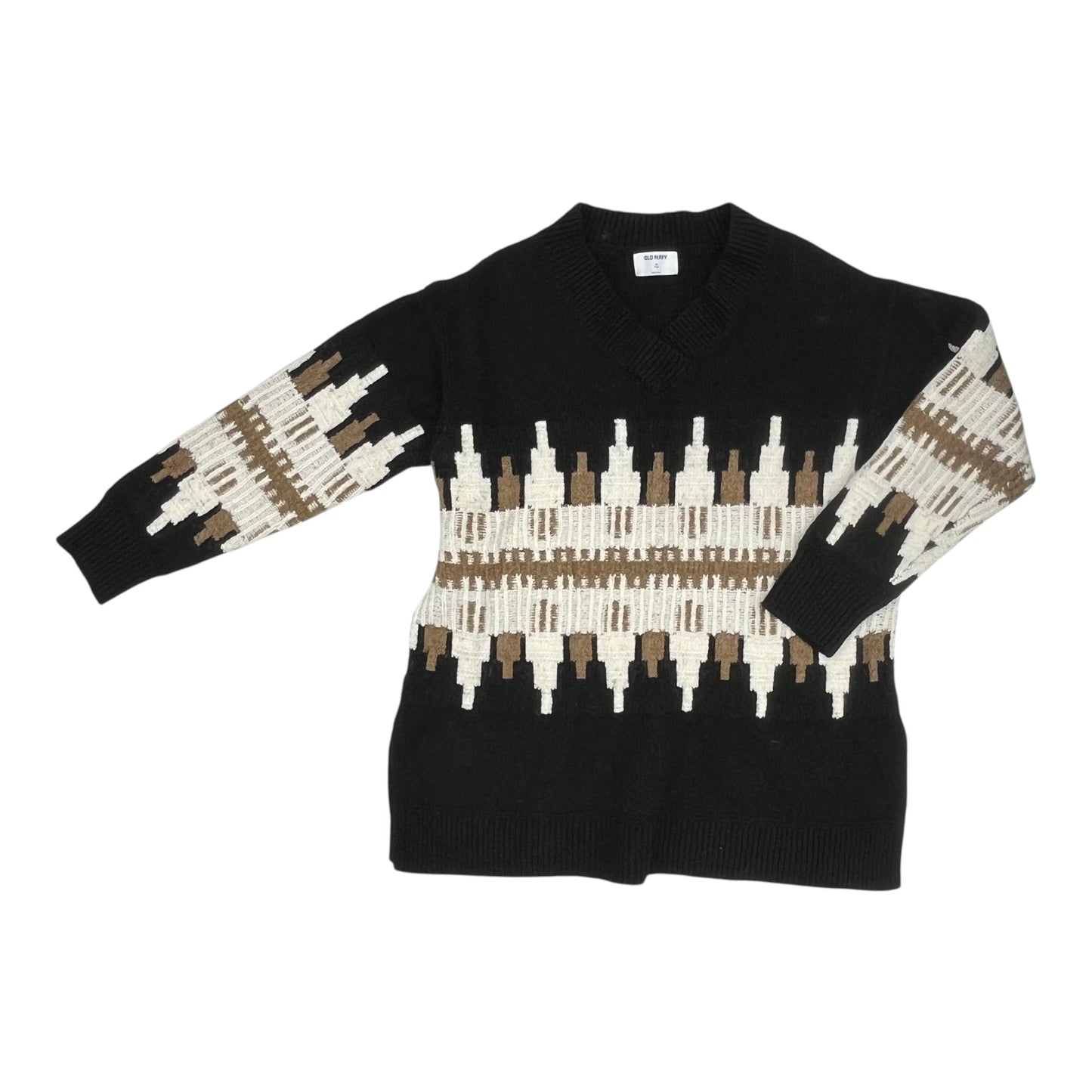 Sweater By Old Navy In Black & Brown, Size:2X