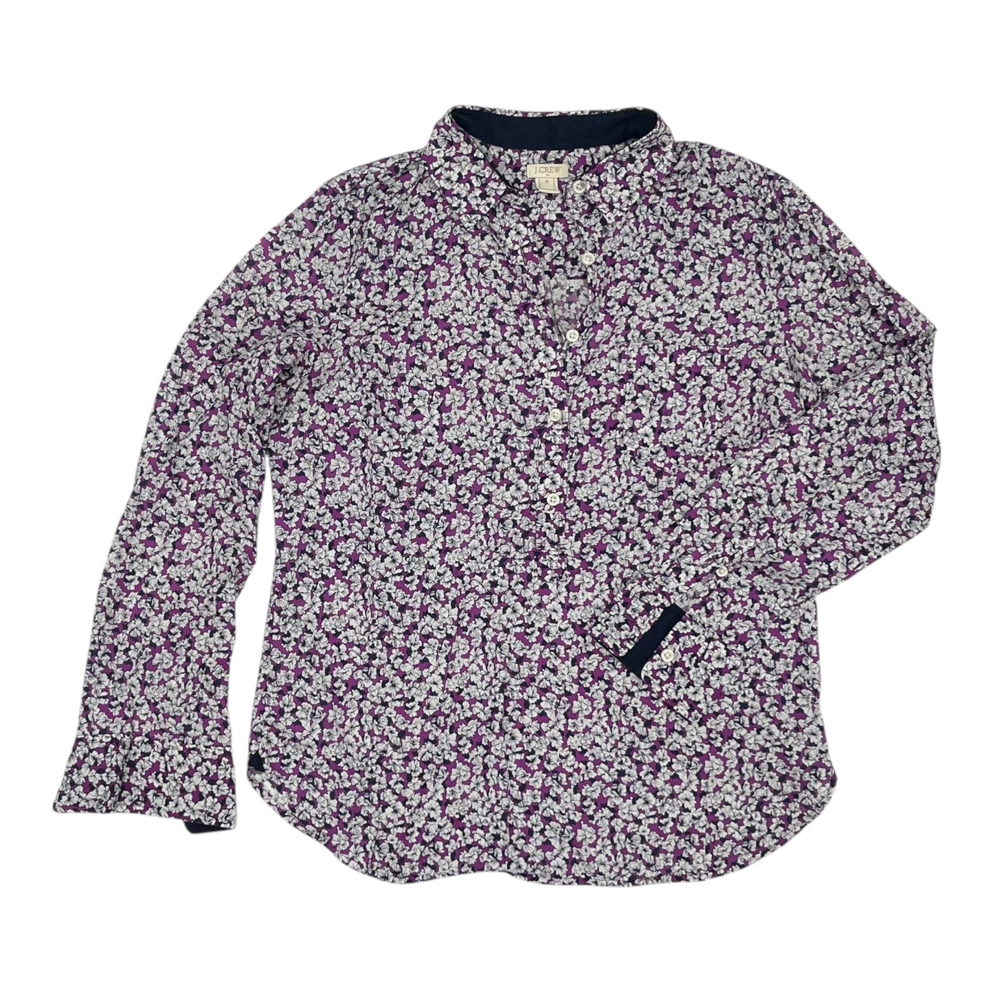 Blouse Ls By J. Crew In Floral Print, Size:M