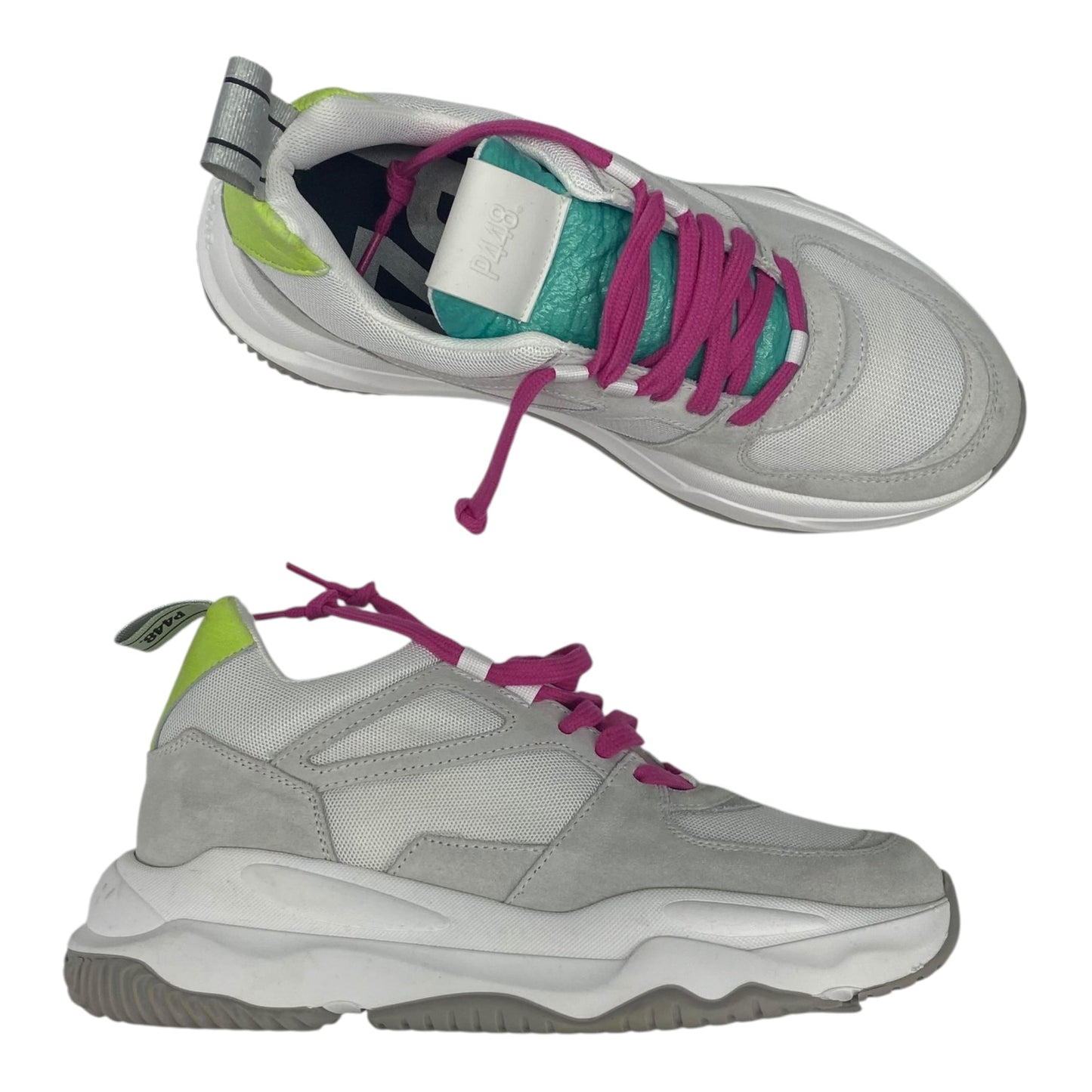 Shoes Sneakers By P448 In Cream, Size:6.5