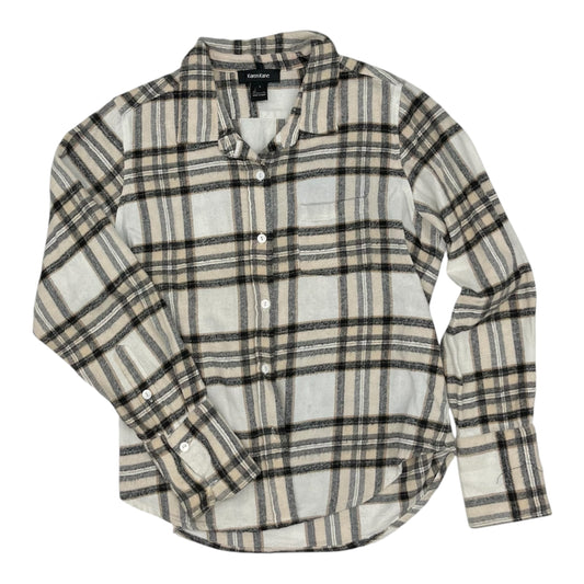 Jacket Shirt By Karen Kane In Cream, Size:L