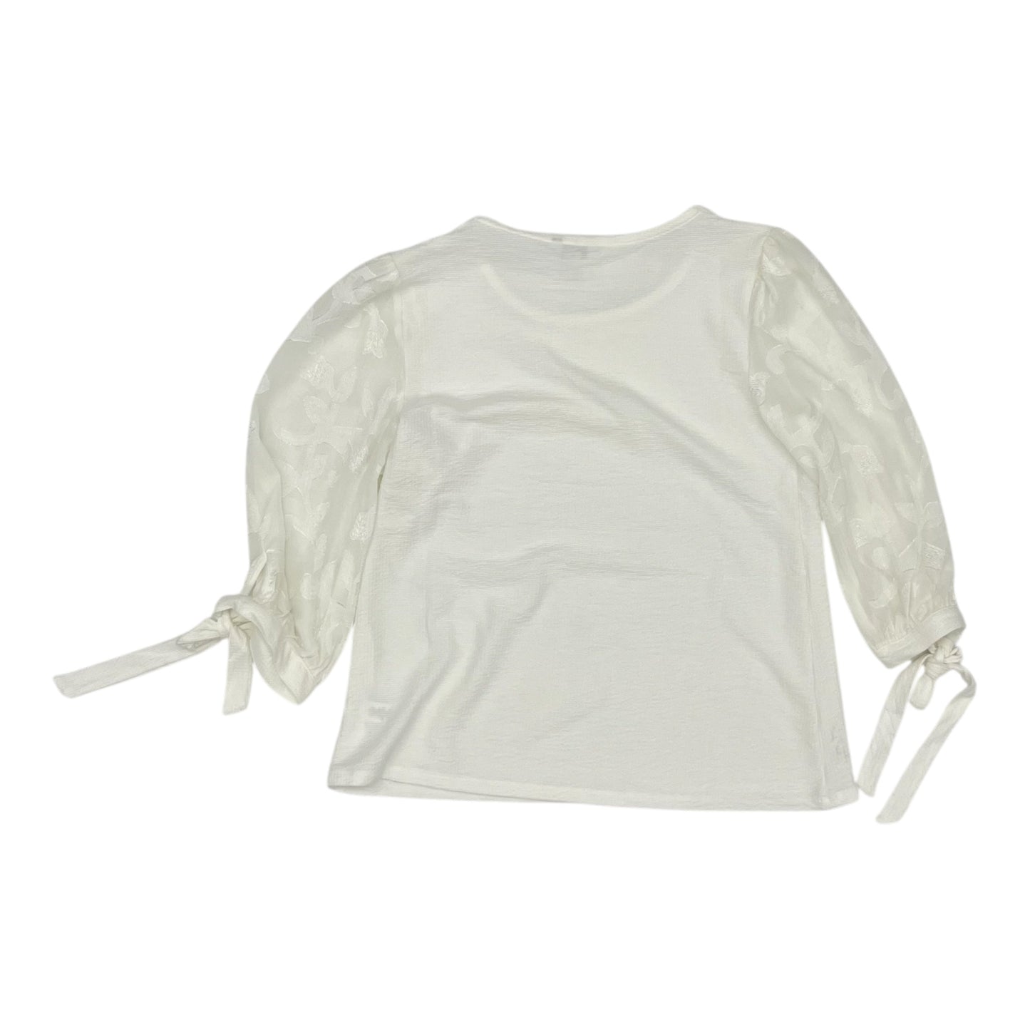 Blouse 3/4 Sleeve By Cato In White, Size:S