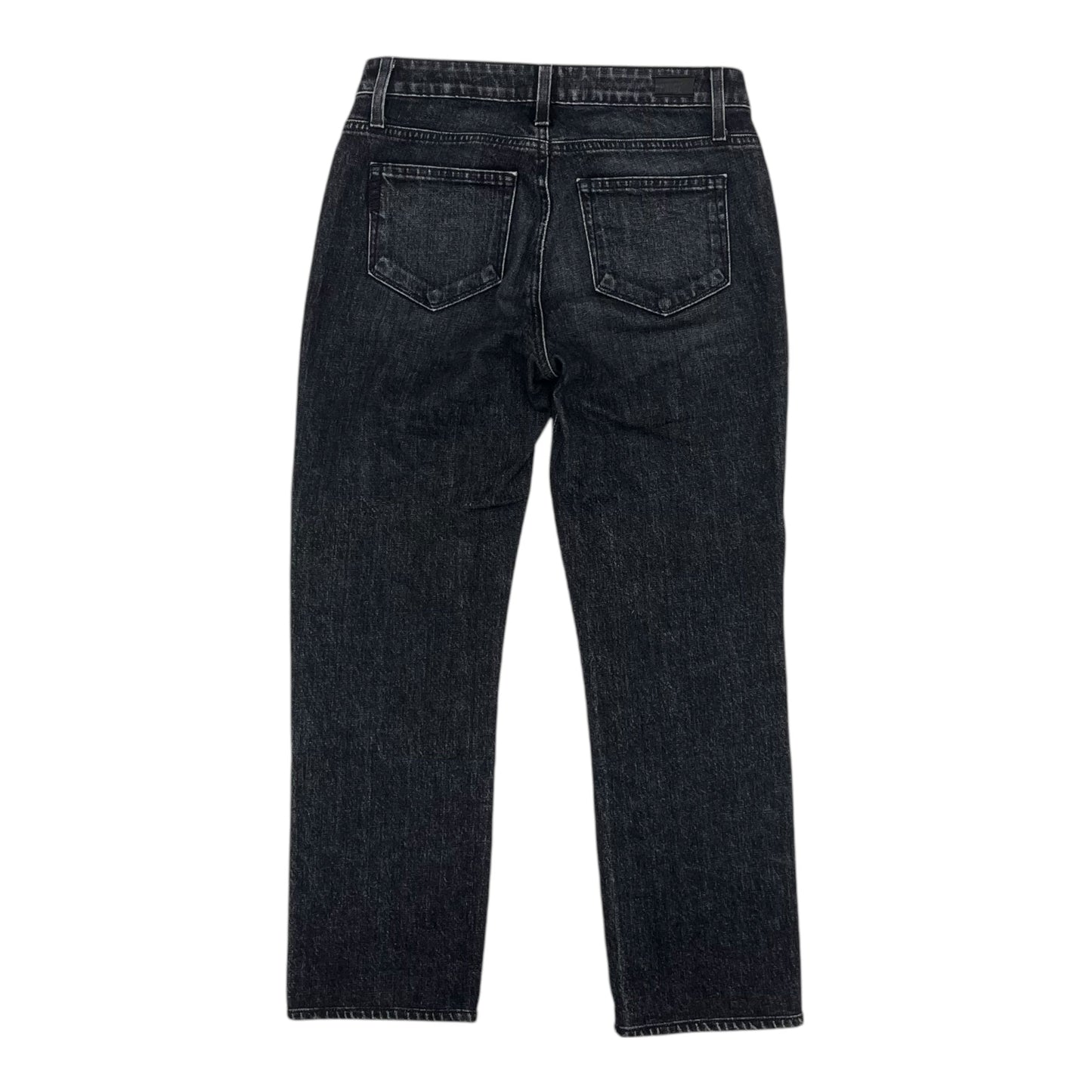 Jeans Straight By Paige In Black Denim, Size:0