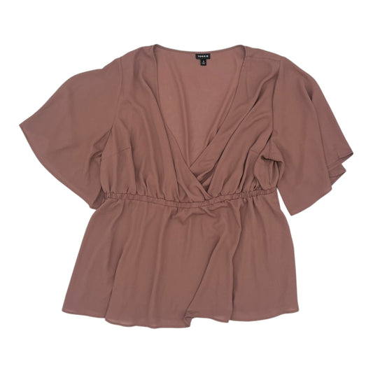 Blouse Ss By Torrid In Taupe, Size:2X