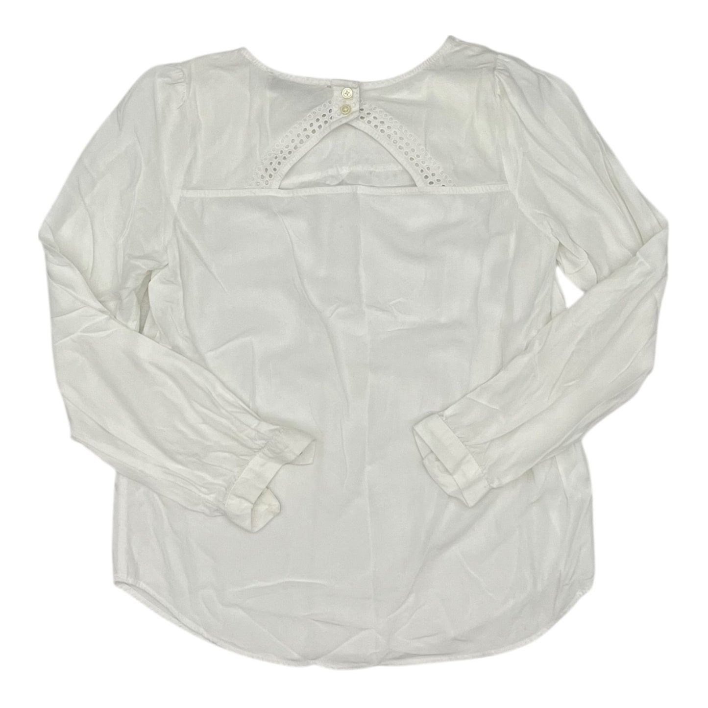 Blouse Ls By Loft In Cream, Size:Xs