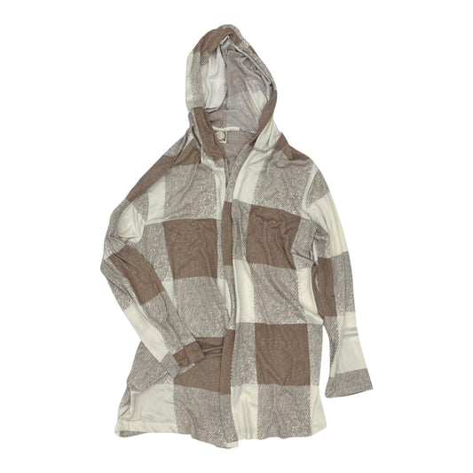 Cardigan By Clothes Mentor In Brown & Tan, Size:1X