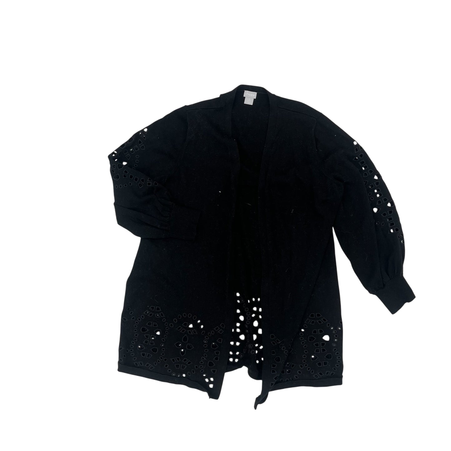 Sweater Cardigan By Chicos In Black, Size:Xl