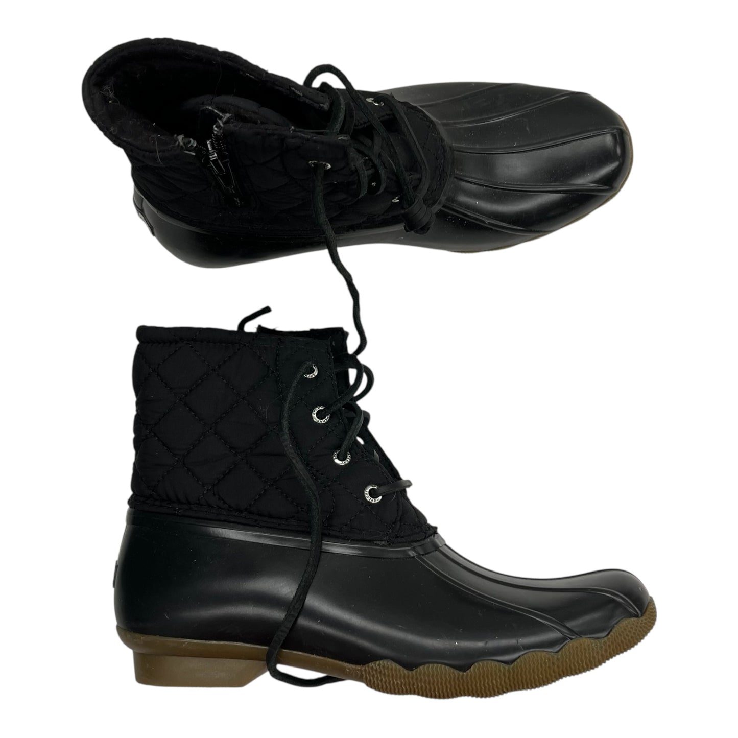 Boots Ankle Flats By Sperry In Black, Size:6