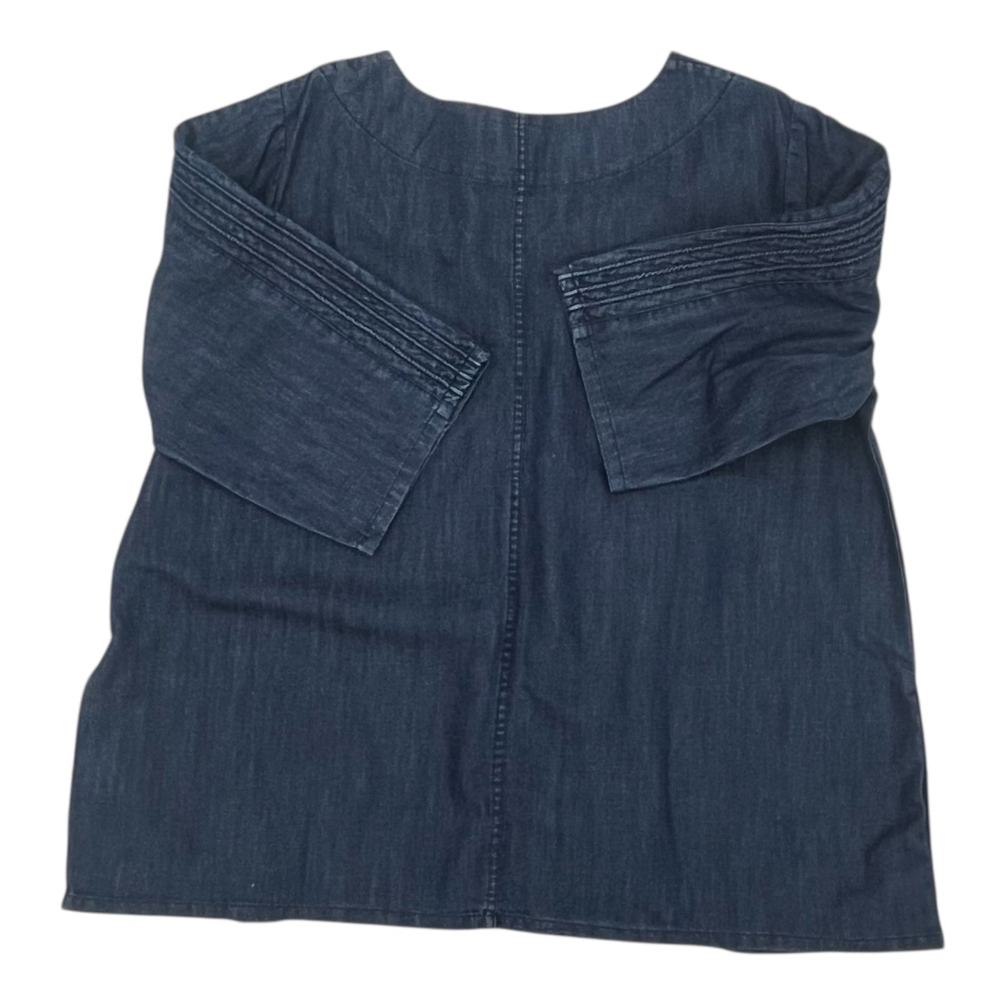 Top 3/4 Sleeve By Clothes Mentor In Blue Denim, Size:Xl