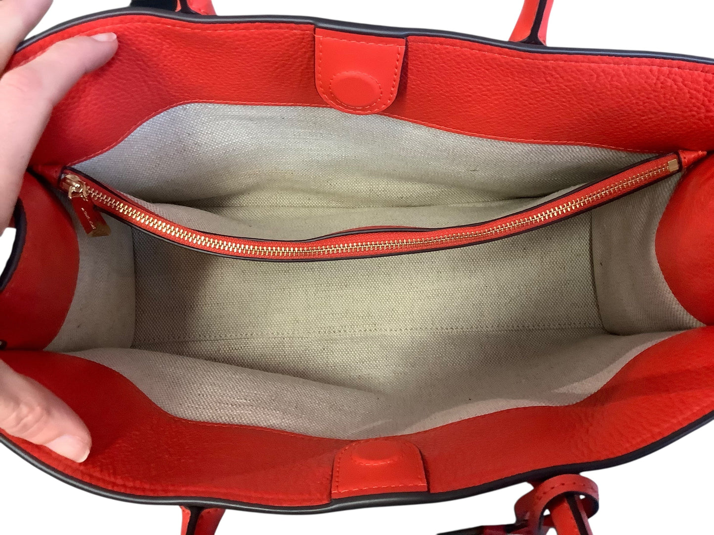 Handbag Designer By Michael Kors In Red, Size:Medium